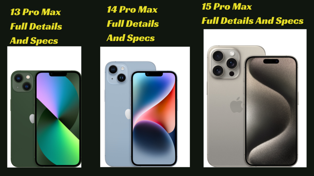 Apple iPhone 13 pro max vs Apple iPhone 14 pro max specs